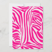 Roze zebraprintpatroon kaart (Achterkant)