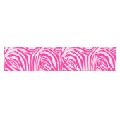 Roze zebraprintpatroon korte tafelloper (Horizontaal)