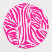 Roze zebraprintpatroon labels (Design 1)