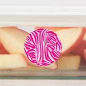 Roze zebraprintpatroon labels (Aangebracht)