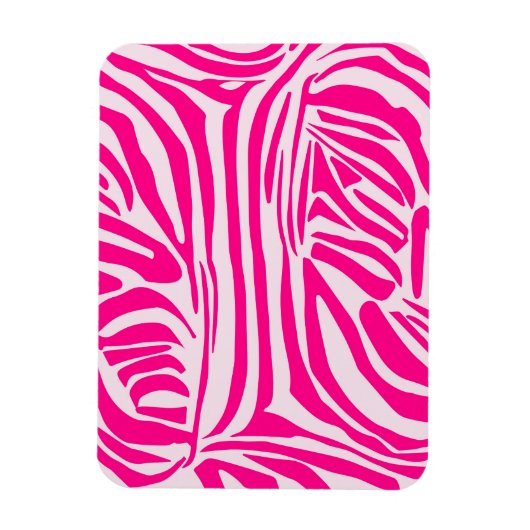 Roze zebraprintpatroon magneet (Verticaal)