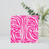 Roze zebraprintpatroon menu (Staand voorkant)