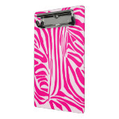 Roze zebraprintpatroon mini klembord (Angled2)
