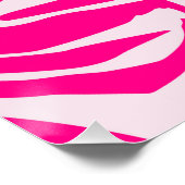 Roze zebraprintpatroon perfect poster (Hoek)