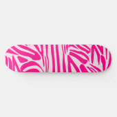 Roze zebraprintpatroon persoonlijk skateboard (Horizontaal)