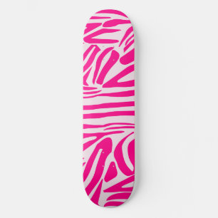 Roze zebraprintpatroon persoonlijk skateboard