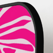 Roze zebraprintpatroon pickleball paddle (Links Detail)