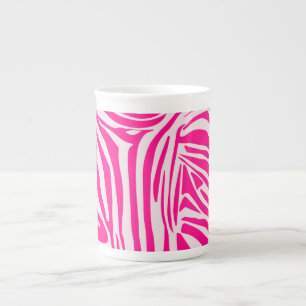 Roze zebraprintpatroon porselein kop