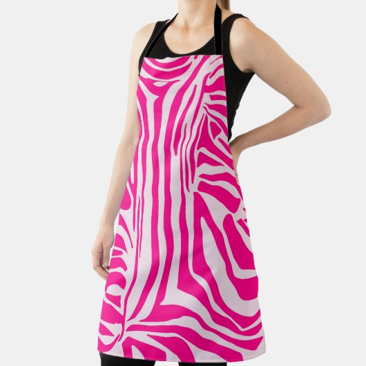 Roze zebraprintpatroon schort (Insitu)