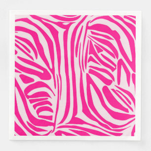 Roze Zebraprintpatroon Servet