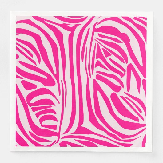 Roze Zebraprintpatroon Servet (Voorkant)
