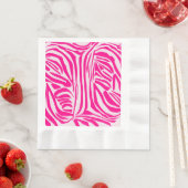 Roze Zebraprintpatroon Servet (Insitu)