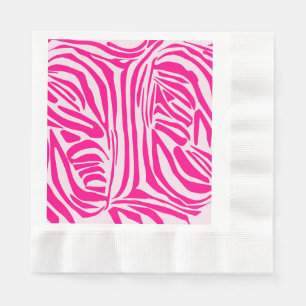Roze Zebraprintpatroon Servet