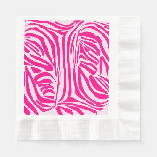 Roze Zebraprintpatroon Servet (Voorkant)