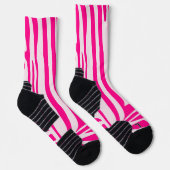 Roze zebraprintpatroon sokken (Rechts)