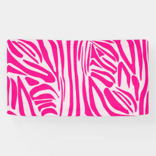 Roze zebraprintpatroon spandoek