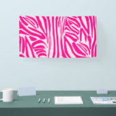 Roze zebraprintpatroon spandoek (Beurs)