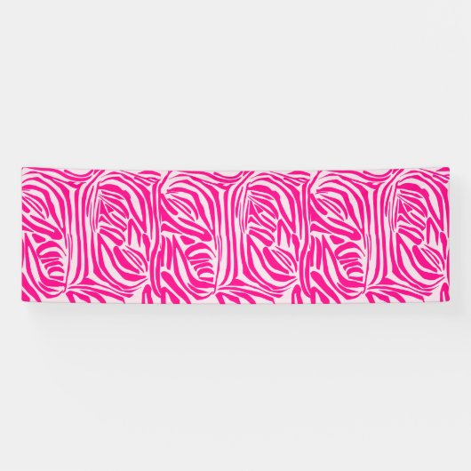 Roze zebraprintpatroon spandoek (Horizontaal)