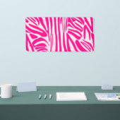 Roze zebraprintpatroon spandoek (Beurs)