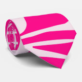 Roze zebraprintpatroon stropdas (Opgerold)