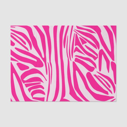 Roze Zebraprintpatroon Tissuepapier (Voorkant)