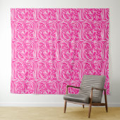 Roze zebraprintpatroon wandkleed (In Situ (horizontaal))