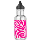 Roze zebraprintpatroon waterfles (Links)