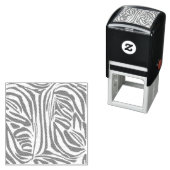 Roze Zebraprintpatroon Zelfinktende Stempel (In situ)