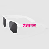 Roze zebraprintpatroon zonnebrillen (Links)