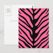 Roze zebrastripes briefkaart (Voorkant / Achterkant)