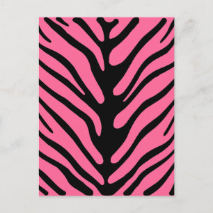 Roze zebrastripes briefkaart