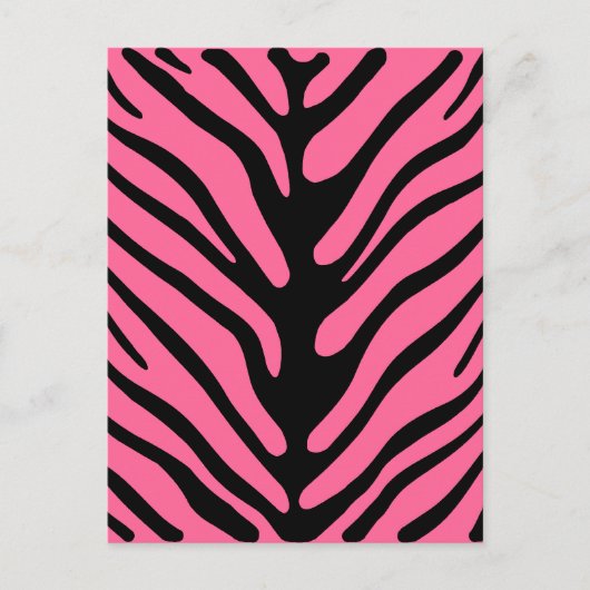 Roze zebrastripes briefkaart (Voorkant)