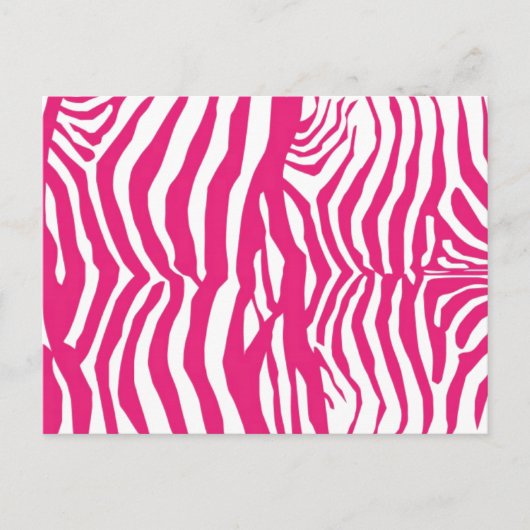 Roze zebrastripes briefkaart (Voorkant)