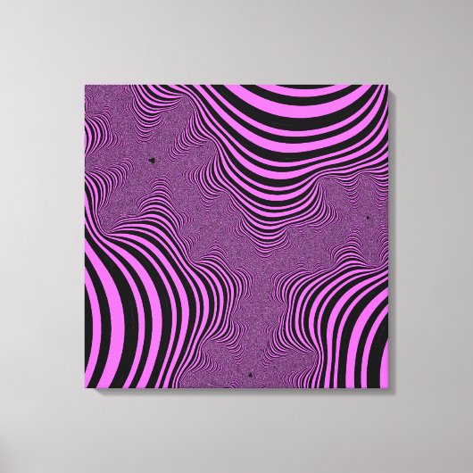 Roze zebrastripes canvas afdruk (Voorkant)