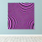 Roze zebrastripes canvas afdruk (Insitu (Houten vloer))