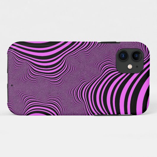 Roze zebrastripes Case-Mate iPhone case (Achterkant (horizontaal))