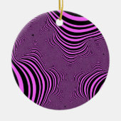 Roze zebrastripes keramisch ornament (Voorkant)