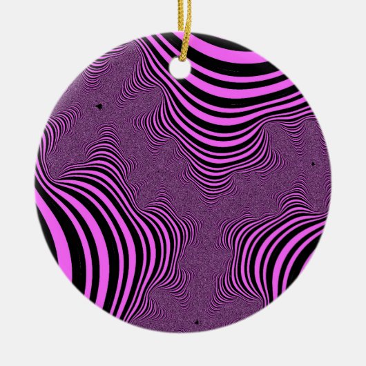 Roze zebrastripes keramisch ornament (Voorkant)