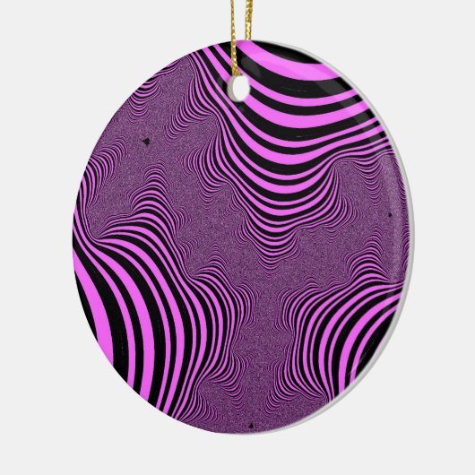 Roze zebrastripes keramisch ornament (Links)