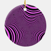 Roze zebrastripes keramisch ornament (Achterkant)