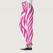 Roze zebrastripes leggings (Links)