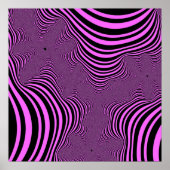 Roze zebrastripes poster (Voorkant)