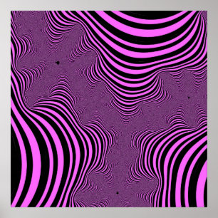 Roze zebrastripes poster