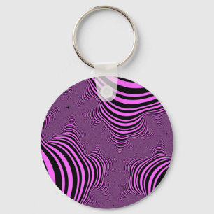Roze zebrastripes sleutelhanger