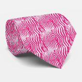 Roze zebrastripes stropdas (Opgerold)