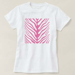 Roze zebrastripes t-shirt