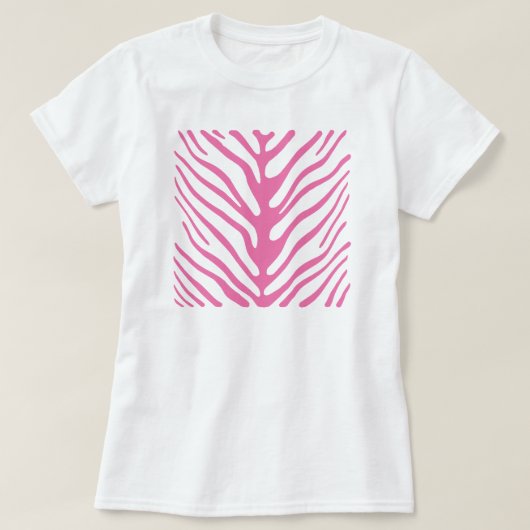 Roze zebrastripes t-shirt (Design voorkant)