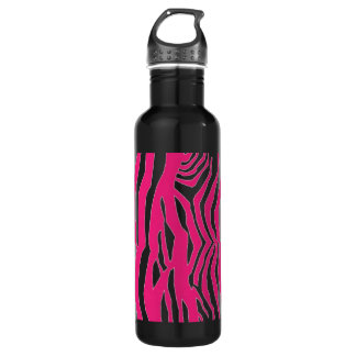 Roze zebrastripes waterfles