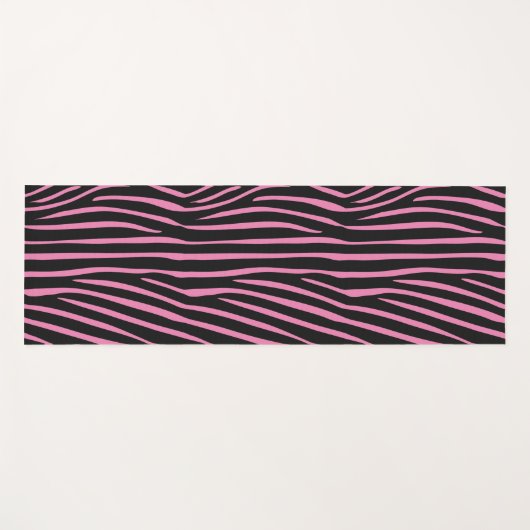 Roze zebrastripes yogamat (Voorkant (horizontaal))