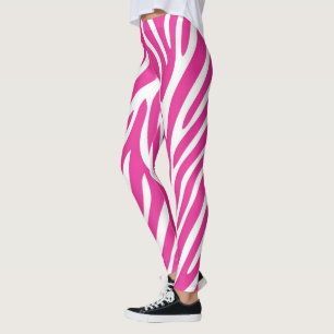 Roze zebrastrips leggings